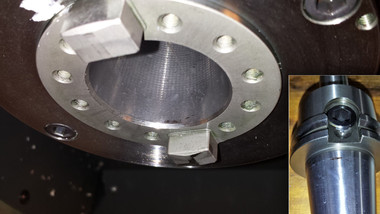 Vibration scraped interior of spindle and caused wear on the taper of the holder.